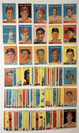 1958 Topps Baseball Lot (144) VG+ Avg Condition