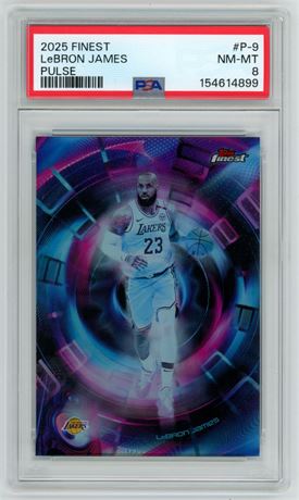 2025 Topps Finest LeBron James Pulse PSA 8 NMMT SSP Case Hit