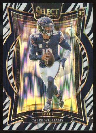 2024 Panini Select #25 Caleb Williams RC Zebra Concourse Level SSP