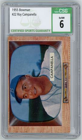 1955 Bowman #22 Roy Campanella CSG 6 EXMT