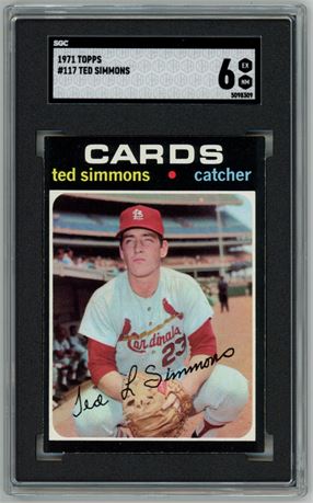 1971 Topps #117 Ted Simmons RC SGC 6 EXMT