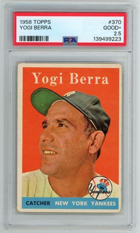1958 Topps #370 Yogi Berra PSA 2.5 GOOD+