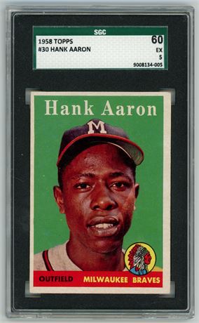 1958 Topps #30 Hank Aaron SGC 5 EX