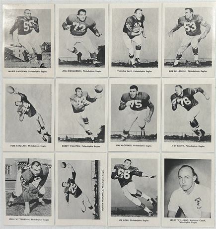 1961 Jay Publishing Picture Pack Philadelphia Eagles Complete Set (12)