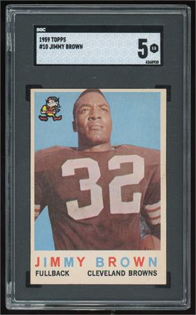 1959 Topps #10 Jim Brown SGC 5 EX