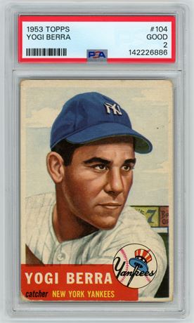 1953 Topps #104 Yogi Berra PSA 2 GOOD