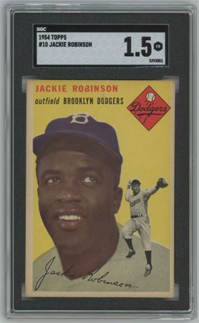 1954 Topps #10 Jackie Robinson SGC 1.5 FAIR