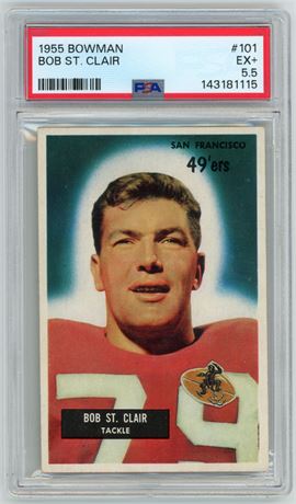 1955 Bowman #101 Bob St. Clair RC PSA 5.5 EX+ Centered