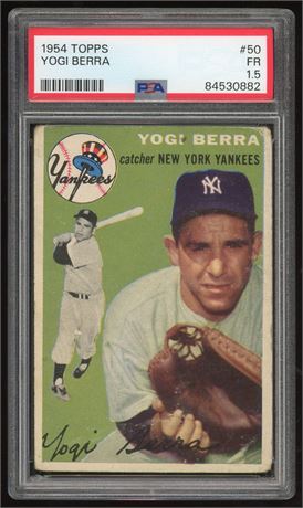1954 Topps #50 Yogi Berra PSA 1.5 FAIR