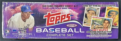 2014 Topps Baseball Complete Factory Sealed Set w/ Sandy Koufax Chrome Refractor