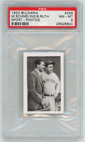 1932 Bulgaria #256 Babe Ruth Sport Photos PSA 8 NMMT Only 5 Higher