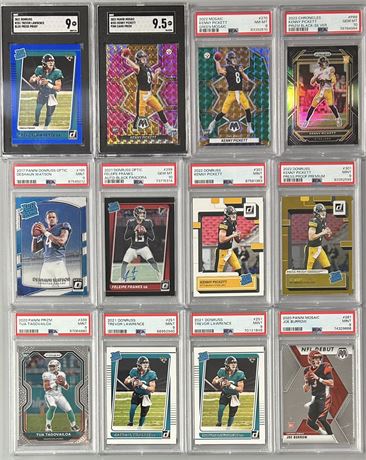 2017-22 Graded QB Lot (12) w/ Burrow, Lawrence, Pickett