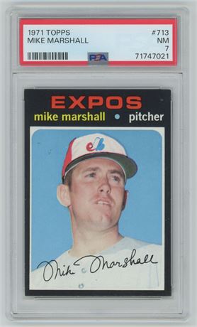1971 Topps #713 Mike Marshall Hi # SP PSA 7 NM