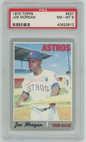 1970 Topps #537 Joe Morgan PSA 8 NMMT