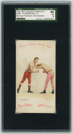 1893 N266 Red Cross Plimmer/Kelly Boxing Positions & Boxers SGC 3 VG