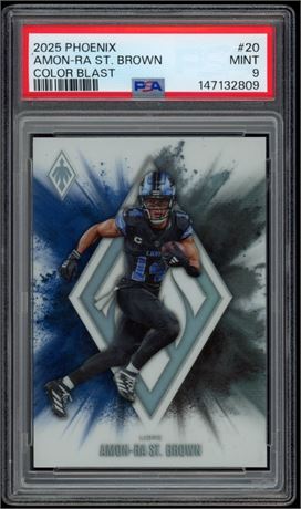 2025 Phoenix #20 Amon-Ra St. Brown Color Blast PSA 9