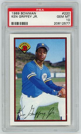 1989 Bowman #220 Ken Griffey Jr RC PSA 10 GEM MINT