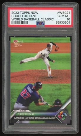 2023 Topps Now Shohei Ohtani World Baseball Classic PSA 10