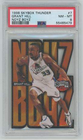 1998 Skybox Thunder #7 Noyz Boys Grant Hill Insert PSA 8 NMMT