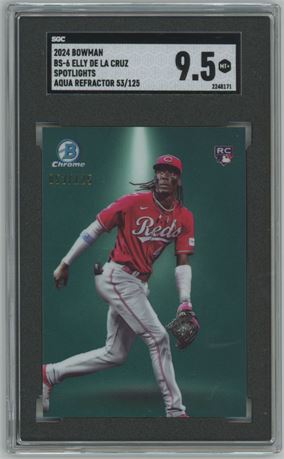 2024 Bowman Spotlights Elly De La Cruz Aqua RC 53/125 SGC 9.5 MINT+