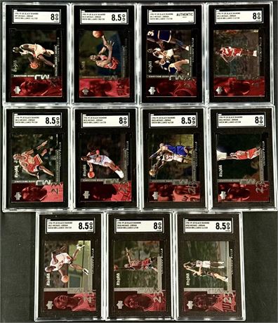 1998 UD Black Diamond Michael Jordan Sheer Brilliance  /230 SGC 8 Avg Lot (11)