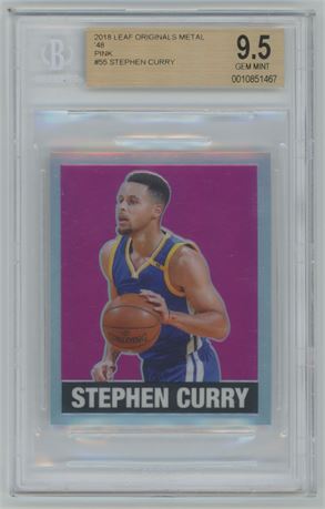 2018 Leaf Originals Metal '48 PINK #55 Stephen Curry BGS 9.5 GEM MINT