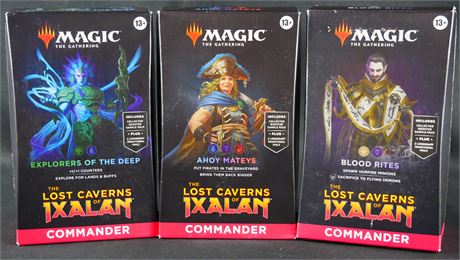2023 Magic The Gathering The Lost Caverns of Ixalan Commander Lot (3) Sealed