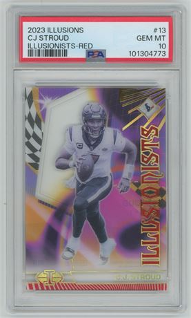 2023 Illusions #13 CJ Stroud RC Illusions-Red 67/199 PSA 10 GEM MINT
