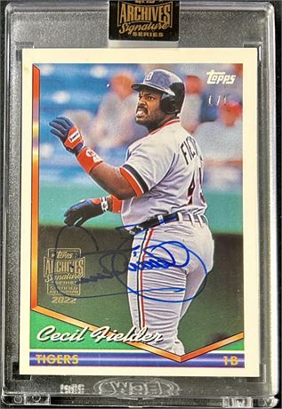 2022 Topps Archives Signature Series Cecil Fielder Autograph 1/1
