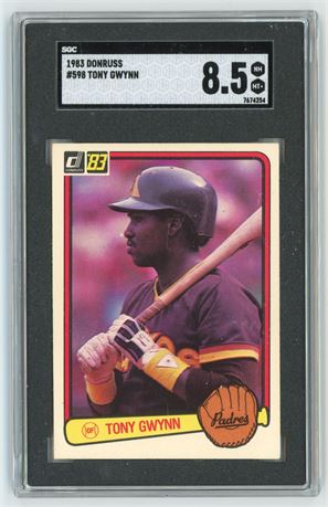 1983 Donruss #598 Tony Gwynn RC SGC 8.5 NMMT+